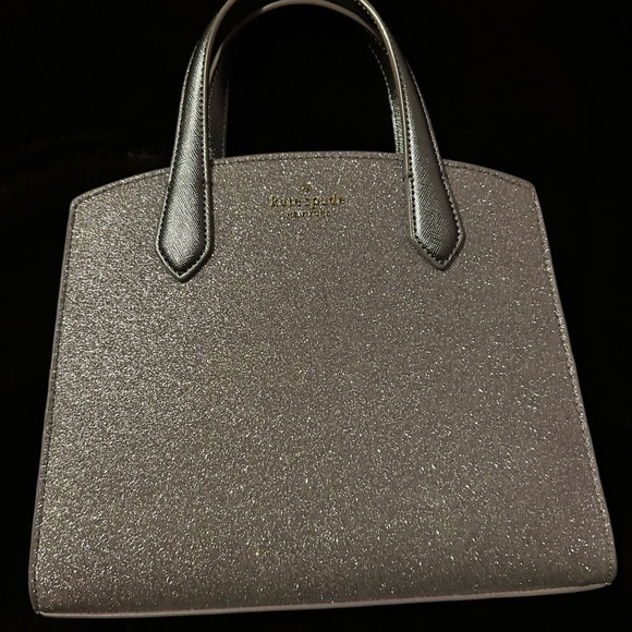 Kate Spade Lilac Frost Glitter Tinsel 2022 Satchel Crossbody Handbag Bag prelove - Picture 4 of 11